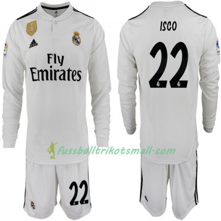 Fußballtrikots Real Madrid ISCO 22 Kinder 2018-2019 Langarm Heimtrikotsatz kaufen